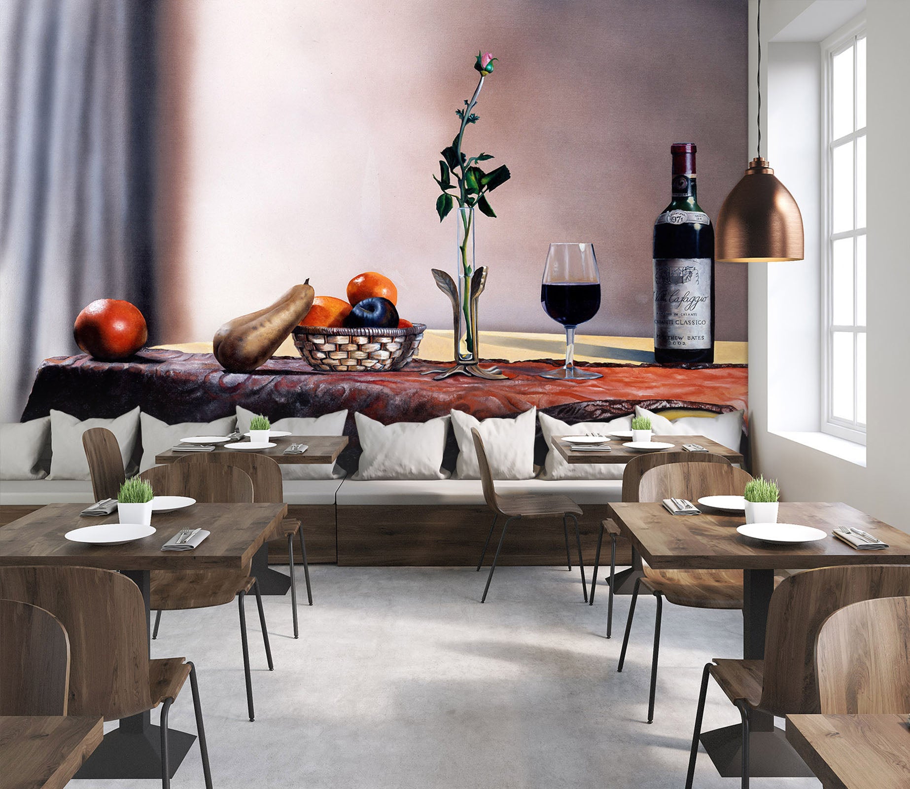 3D Red Wine Fruit 11113 Matthew Holden Bates Wall Mural Wall Murals