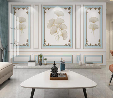 3D White Flowers 329 Wall Murals