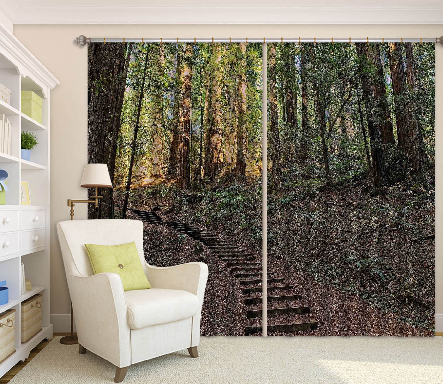 3D Forest Walkway 62146 Kathy Barefield Curtain Curtains Drapes