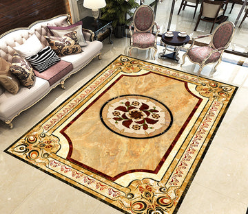 3D Black Rectangle Pattern WG618 Floor Mural Wallpaper AJ Wallpaper 2 