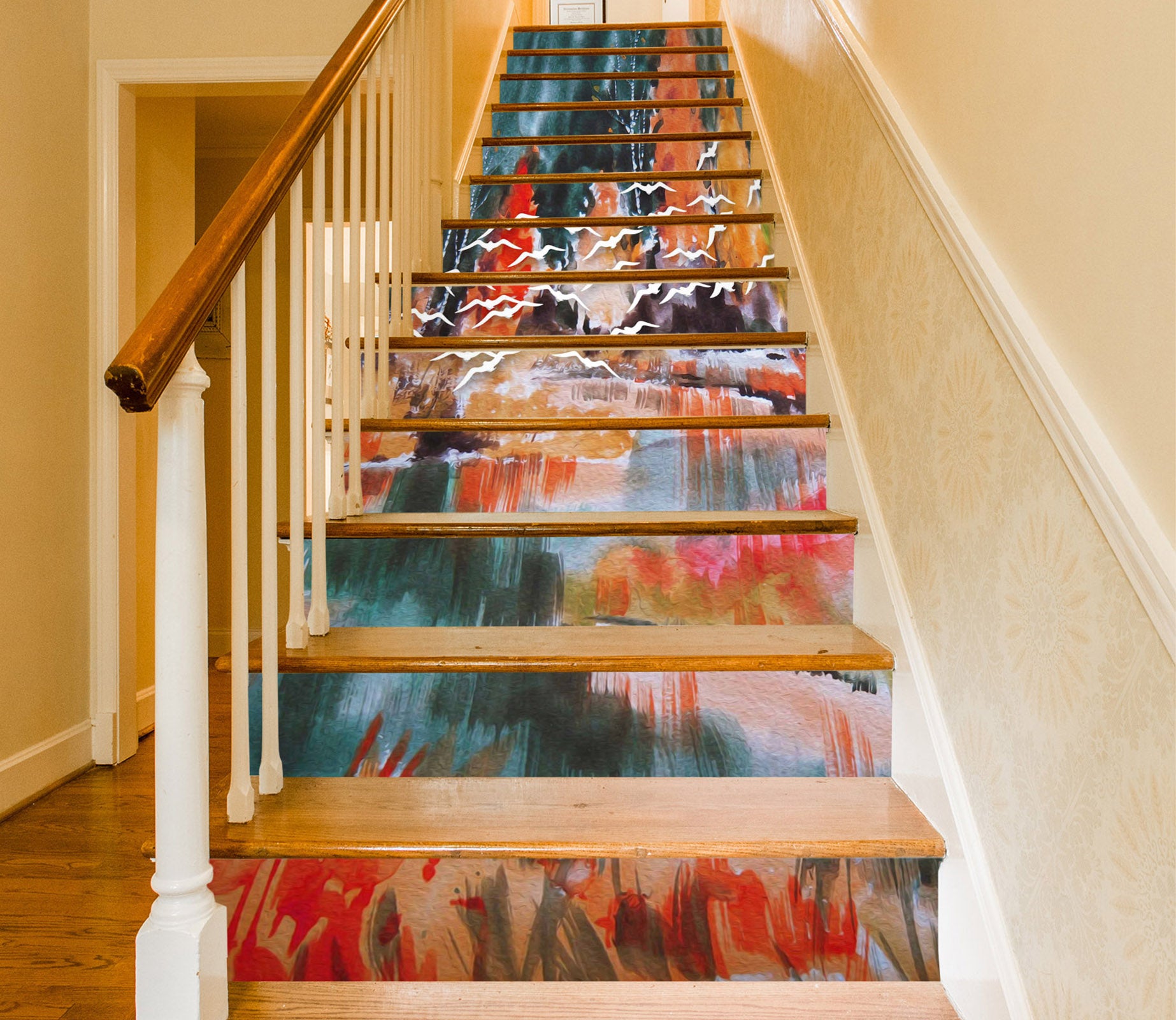 3D Festive Artistic Color 604 Stair Risers