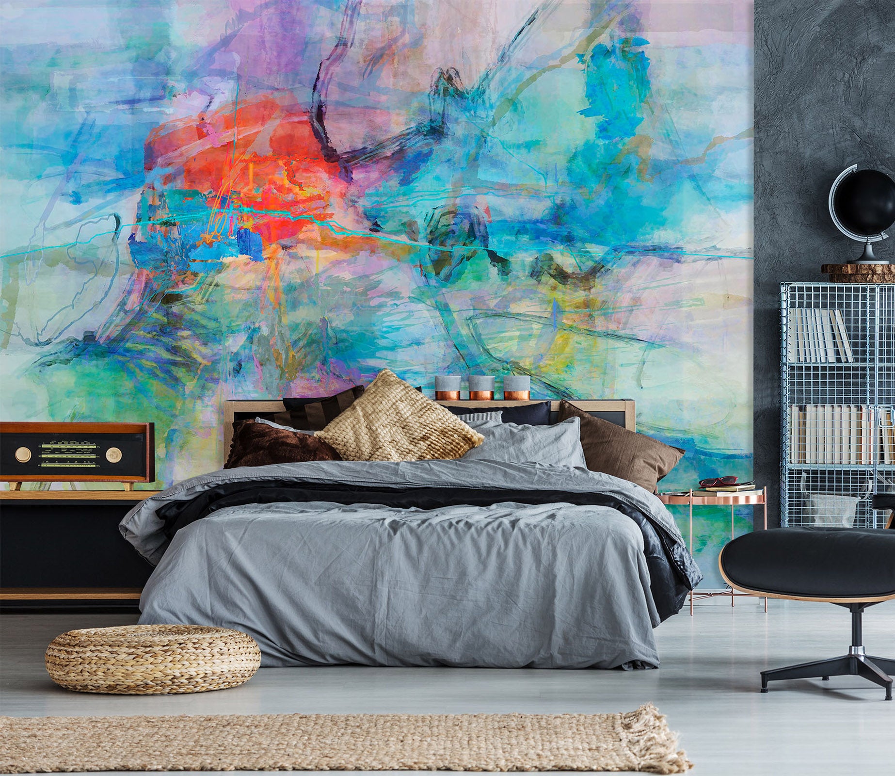 3D Blue Graffiti 1508 Michael Tienhaara Wall Mural Wall Murals