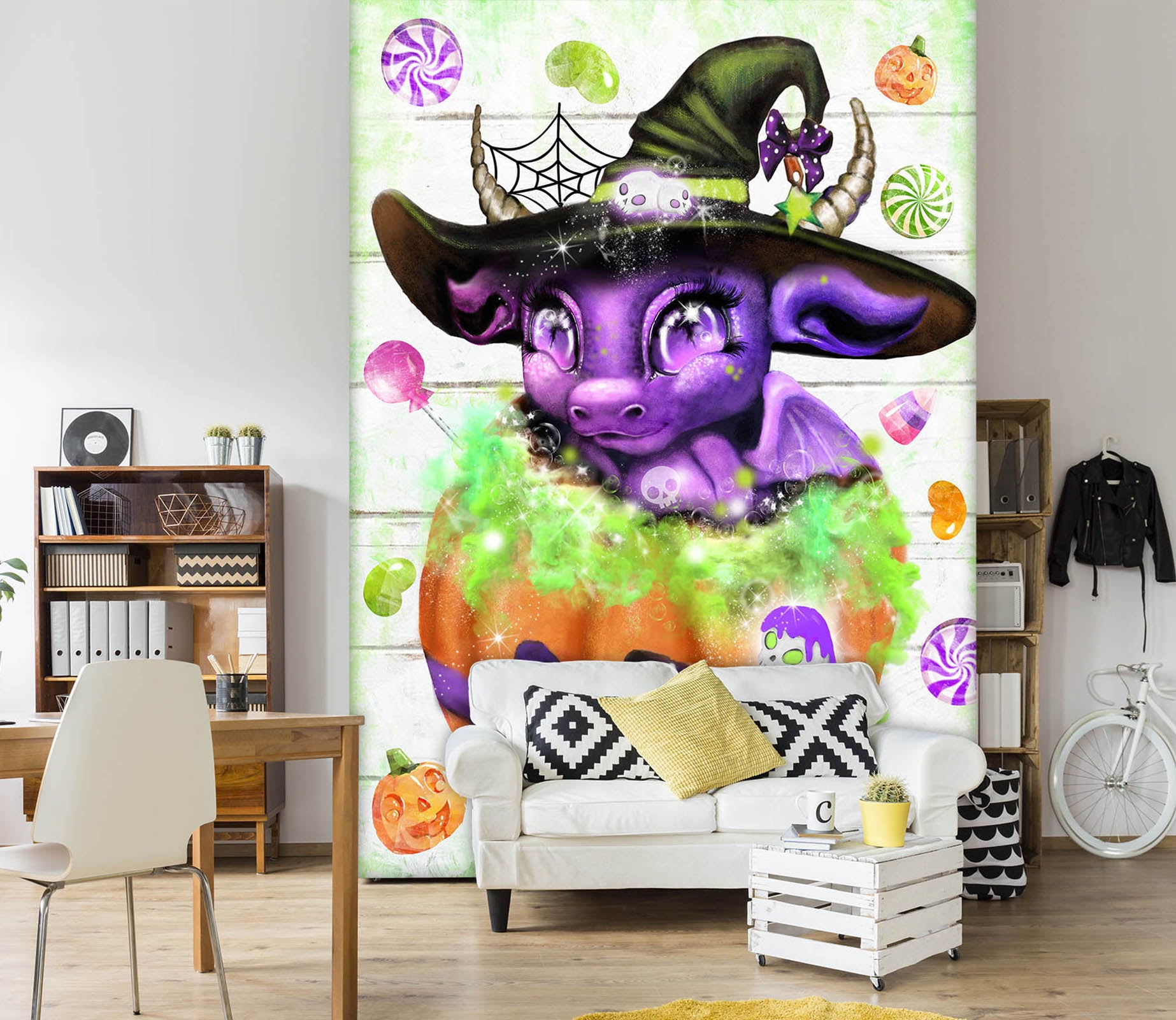 3D Pumpkin Wizard 8480 Sheena Pike Wall Mural Wall Murals