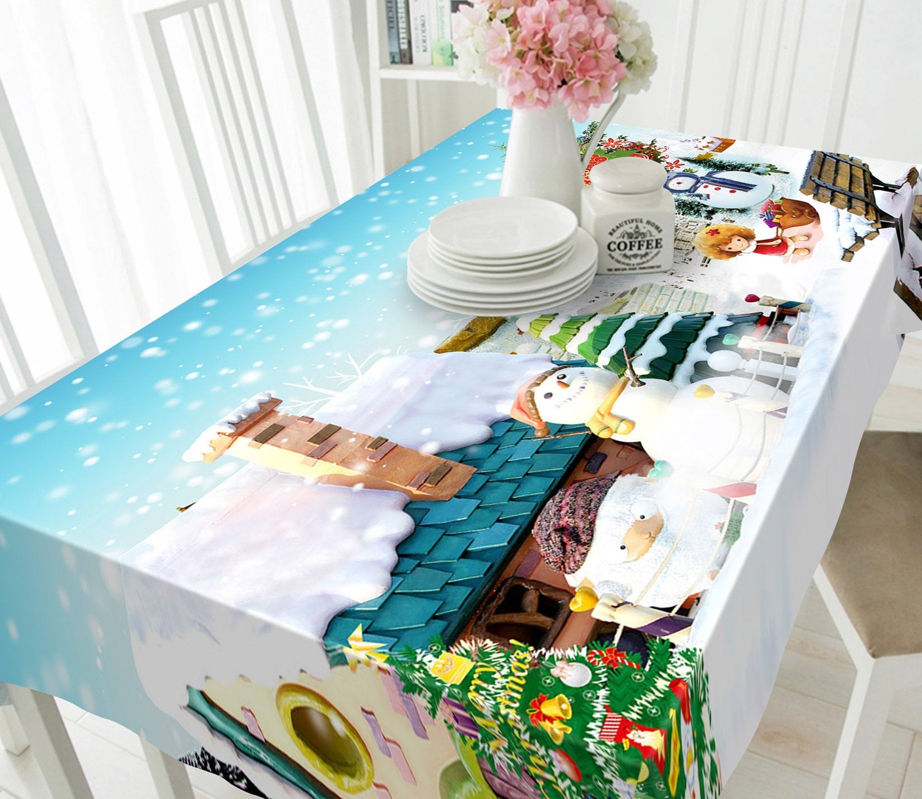 3D Christmas Tree Decoration 11 Tablecloths Tablecloths AJ Creativity Home 