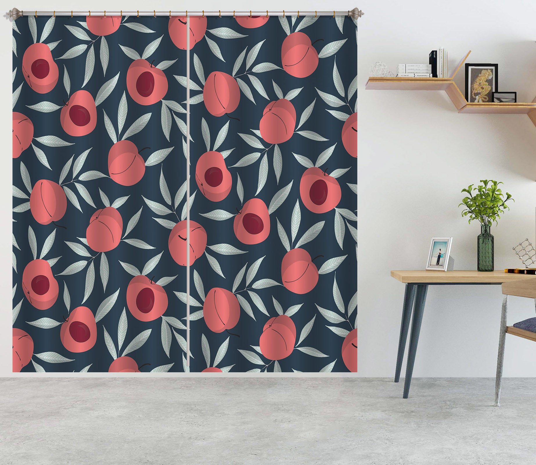 3D Red Flowers 11196 Kashmira Jayaprakash Curtain Curtains Drapes