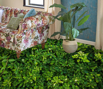 3D Summer Green Leaves 1189 Floor Mural  Wallpaper Murals Self-Adhesive Removable Print Epoxy
