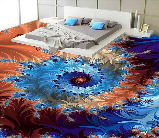 3D Color Vortex WG042 Floor Mural Wallpaper AJ Wallpaper 2 