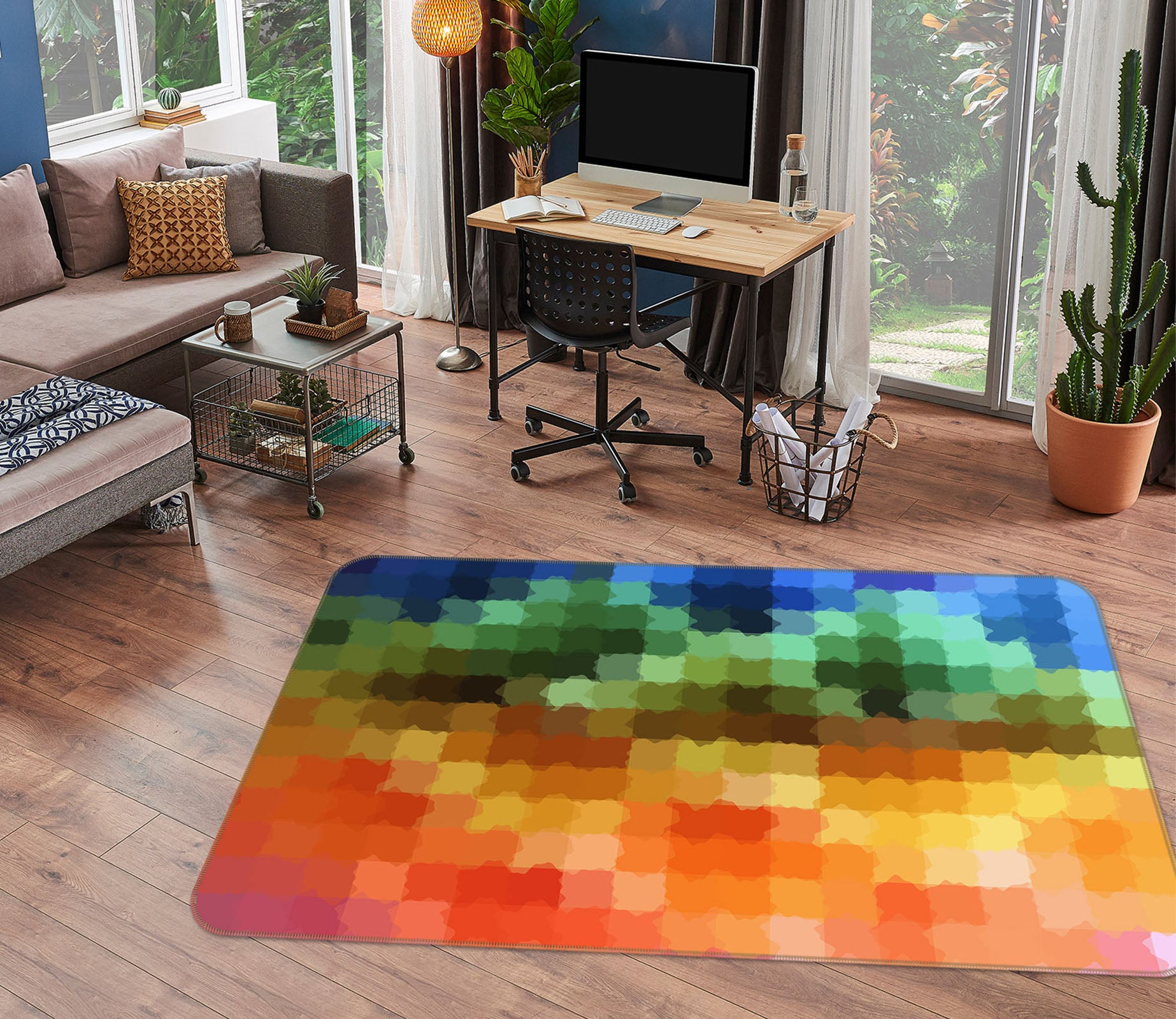 3D Colored Multicultural 71011 Shandra Smith Rug Non Slip Rug Mat