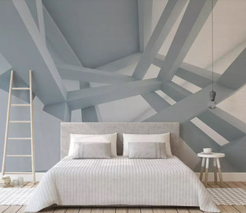 3D White Geometry WC12 Wall Murals Wallpaper AJ Wallpaper 2 