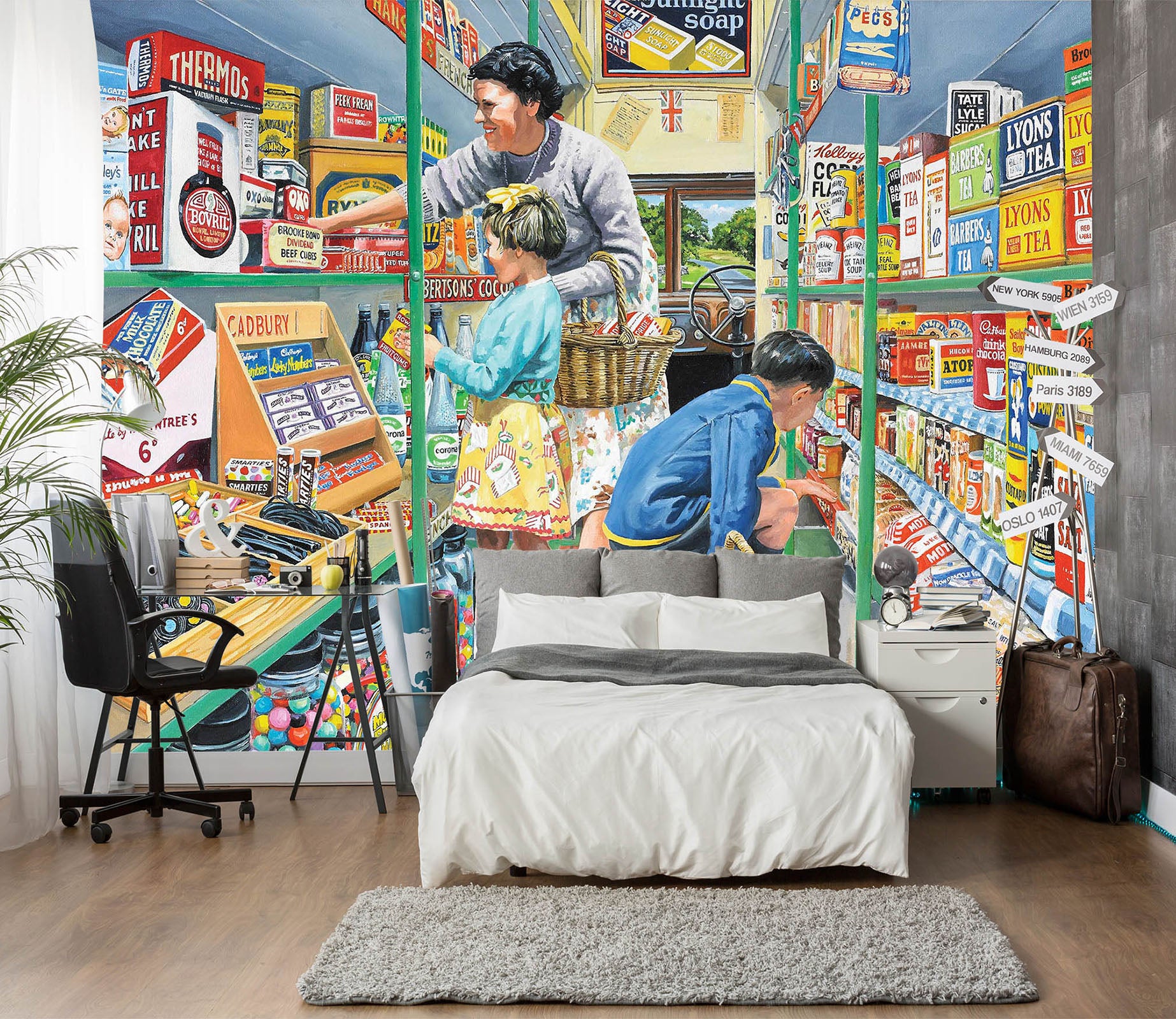 3D In The Mobile Shop 1031 Trevor Mitchell Wall Mural Wall Murals