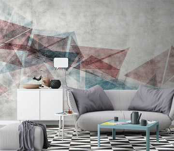 3D Red Triangle WG053 Wall Murals