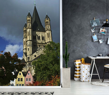 3D Alpine Castle 1402 Kathy Barefield Wall Mural Wall Murals Wallpaper AJ Wallpaper 