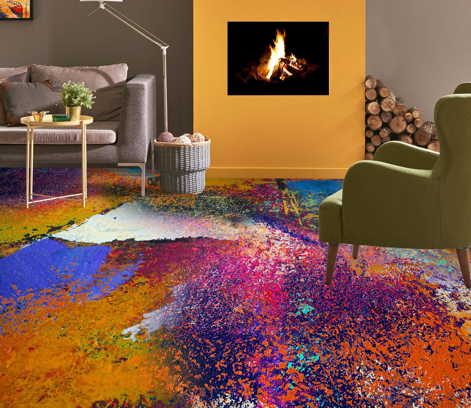 3D Free Art Paints 1228 Floor Mural  Wallpaper Murals Self-Adhesive Removable Print Epoxy