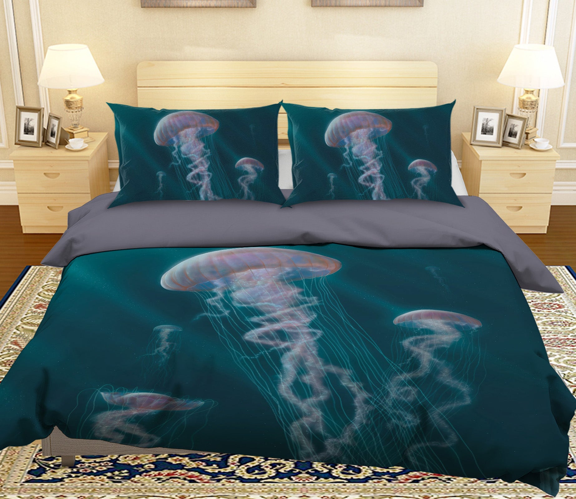 3D Jellyfish Def 054 Bed Pillowcases Quilt Exclusive Designer Vincent