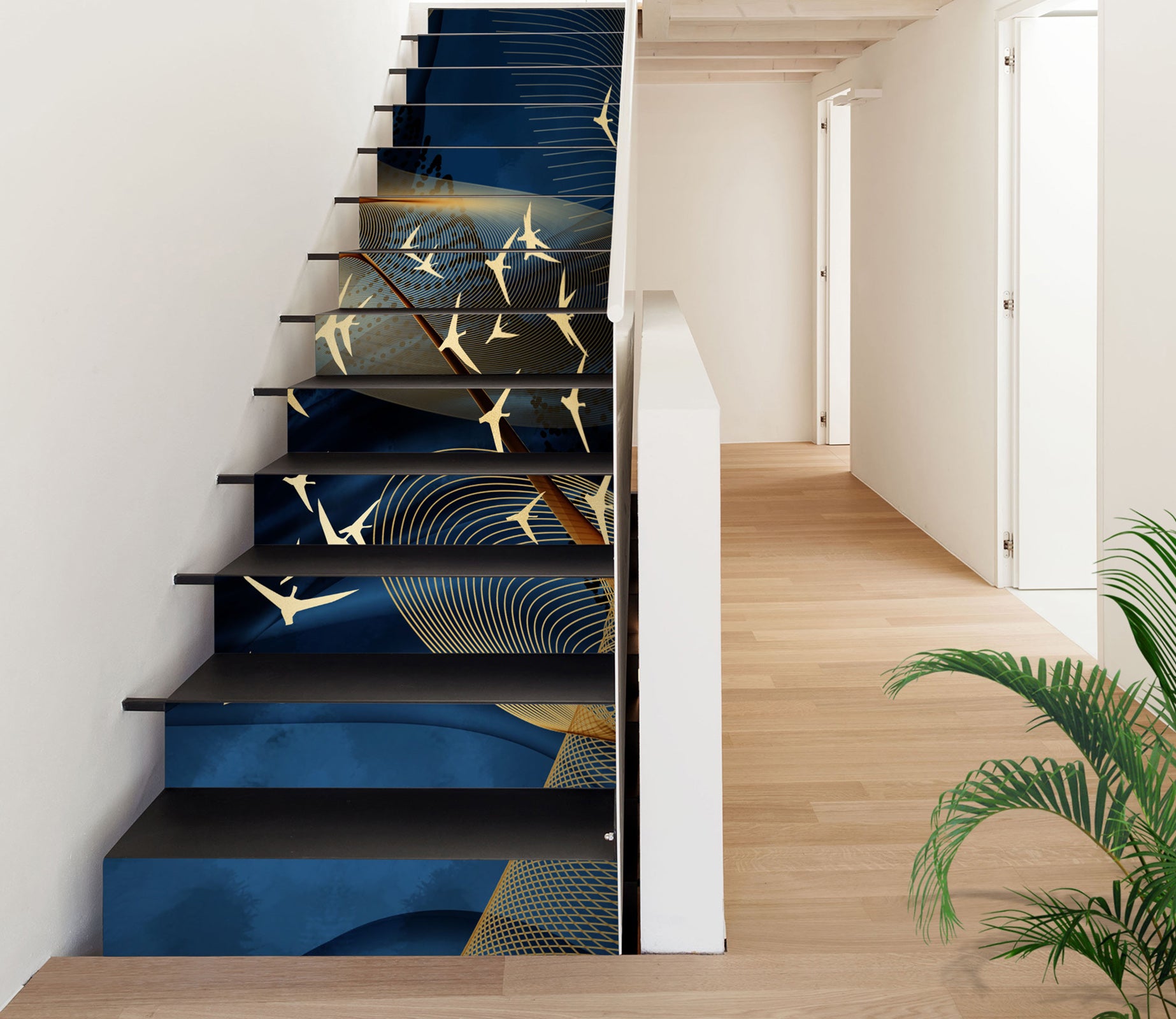 3D The Freedom Of Gold Netting 539 Stair Risers