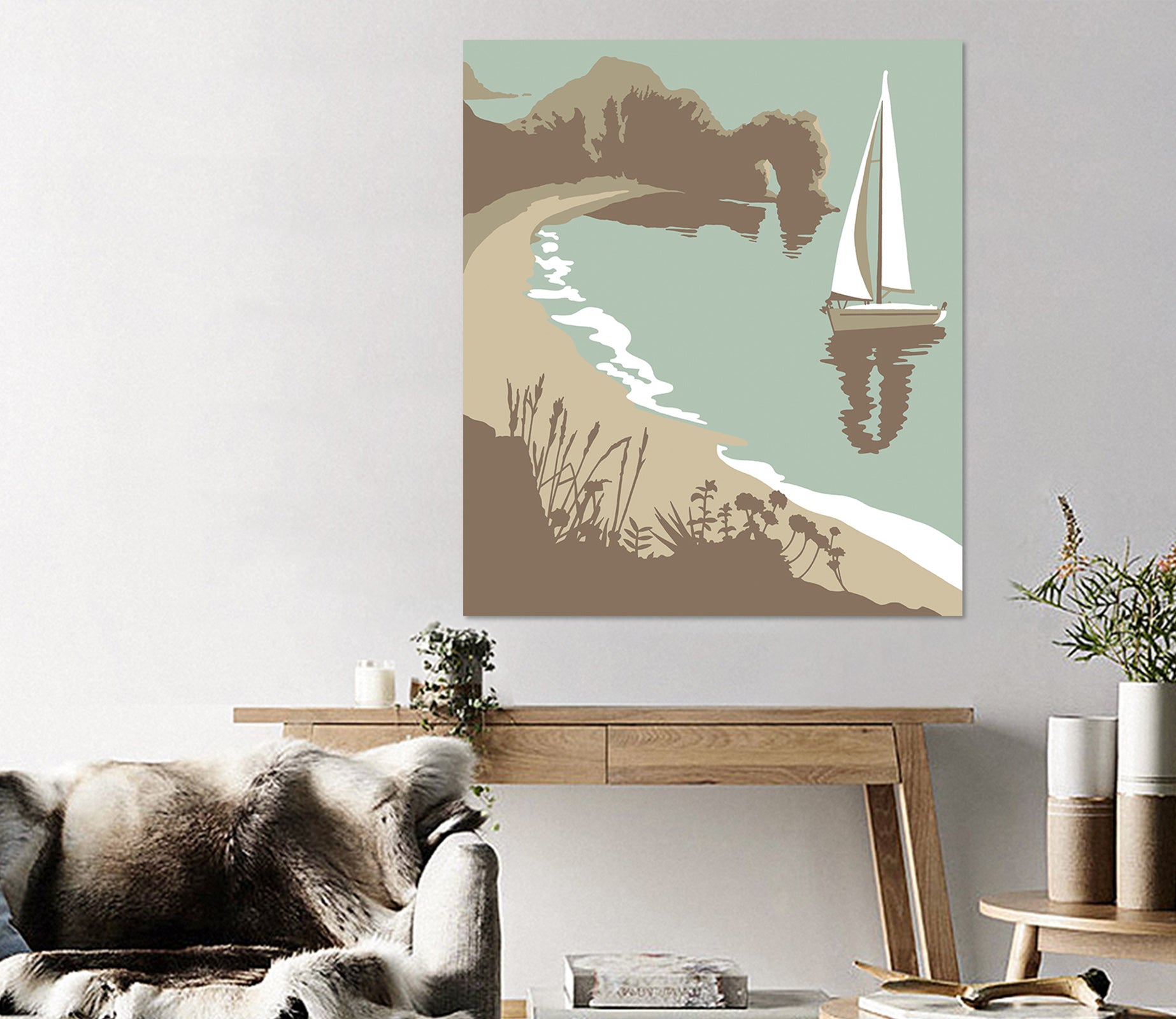 3D Durdle Door 026 Steve Read Wall Sticker