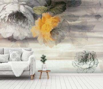 3D Hand Drawn Flowers 1485 Wall Murals