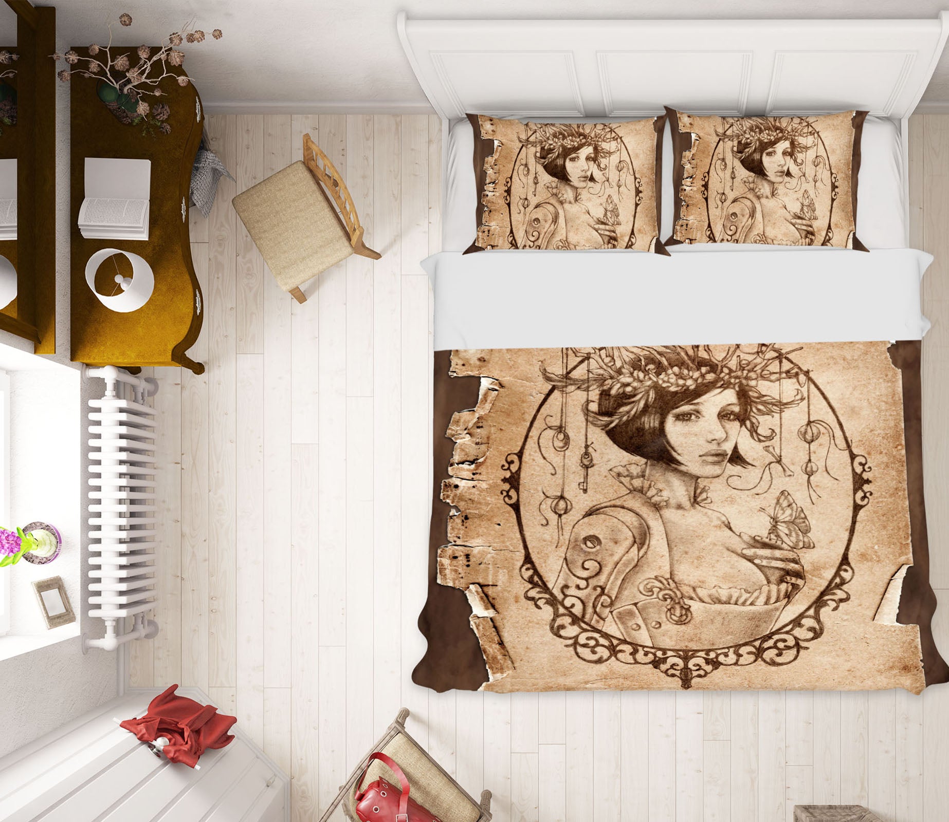 3D Retro Woman 8842 Brigid Ashwood Bedding Bed Pillowcases Quilt Cover Duvet Cover