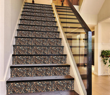 3D Golden Spider Web 866 Marble Tile Texture Stair Risers Wallpaper AJ Wallpaper 