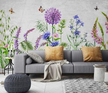 3D Butterflies And Flowers 410 Wall Murals