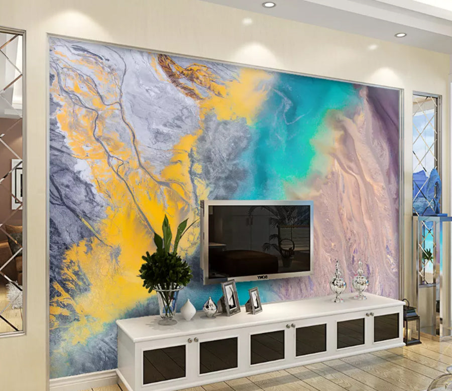 3D Color Graffiti 2077 Wall Murals