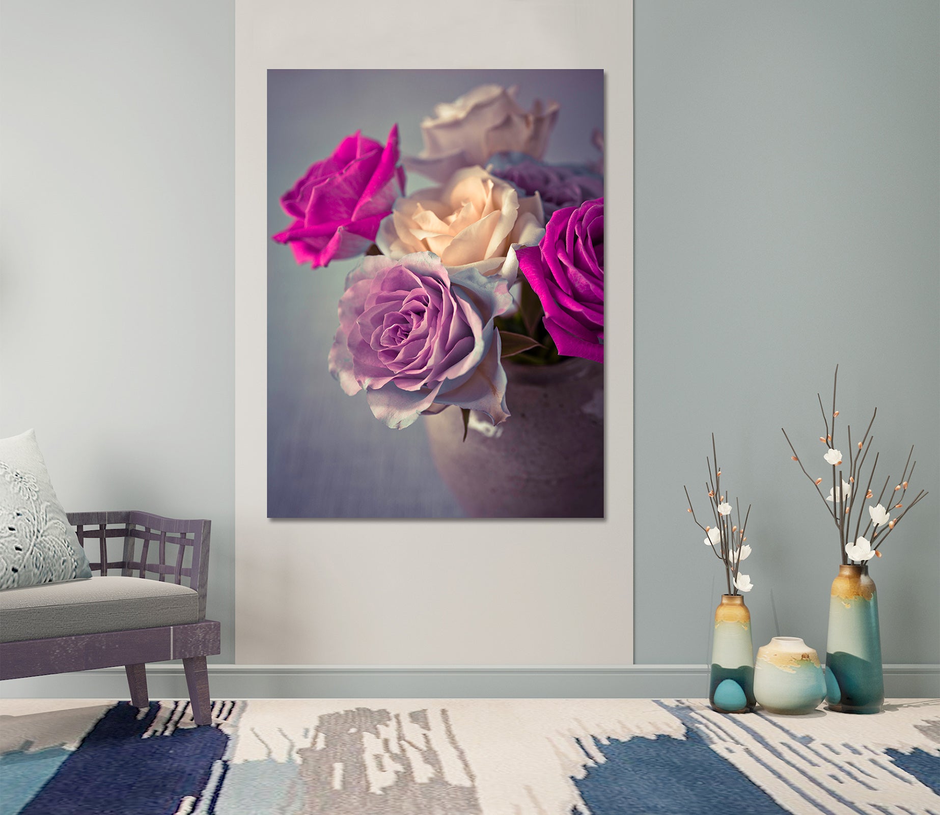 3D Pink Rose 051 Assaf Frank Wall Sticker