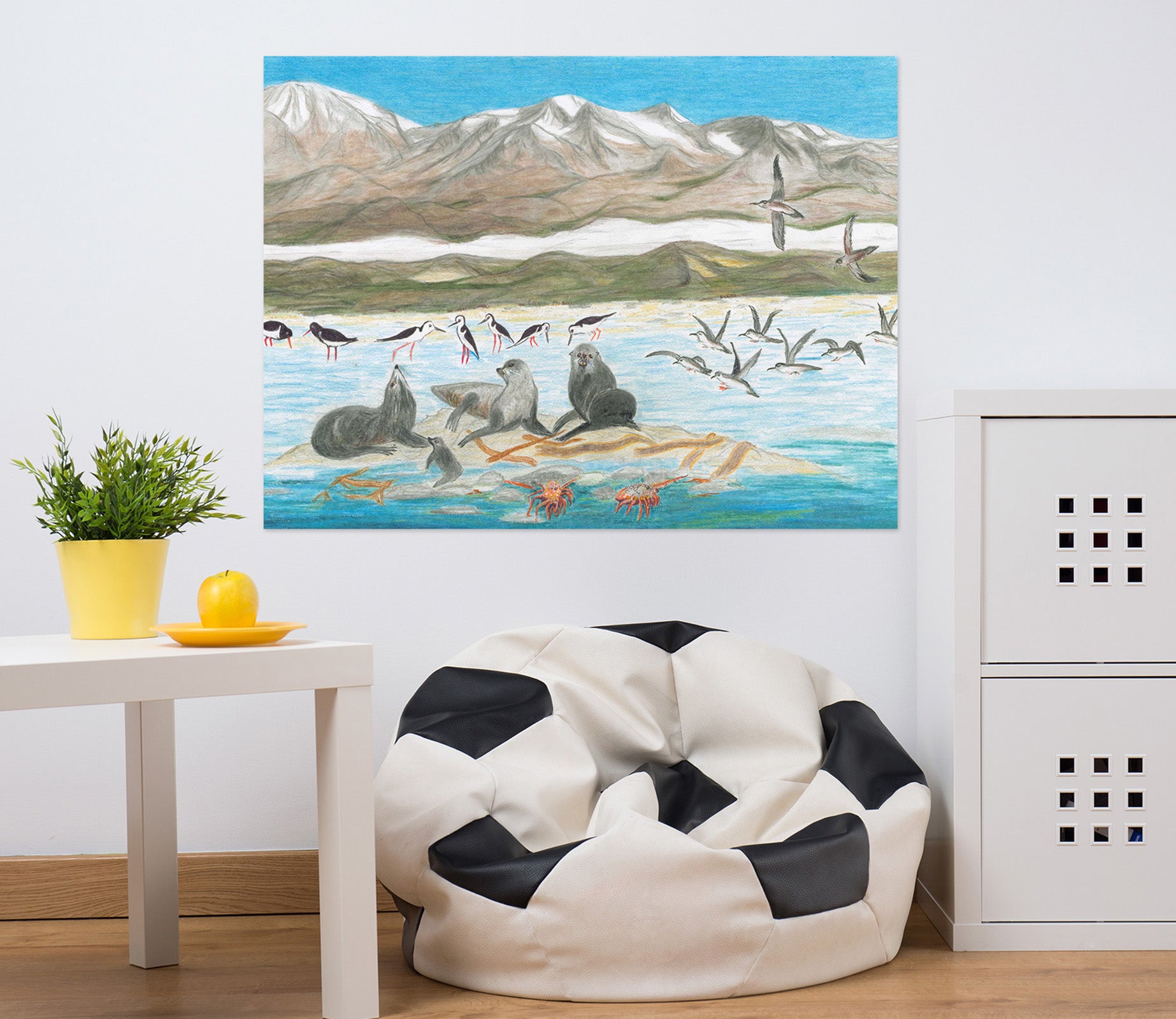 3D Arctic Sea Lion 016 Michael Sewell Wall Sticker