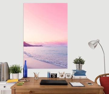 3D Pink Sky 028 Noirblanc777 Wall Sticker