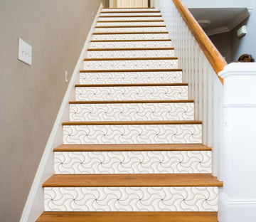 3D White Windmill 0084 Marble Tile Texture Stair Risers Wallpaper AJ Wallpaper 