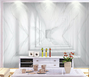 3D White Pattern WG307 Wall Murals