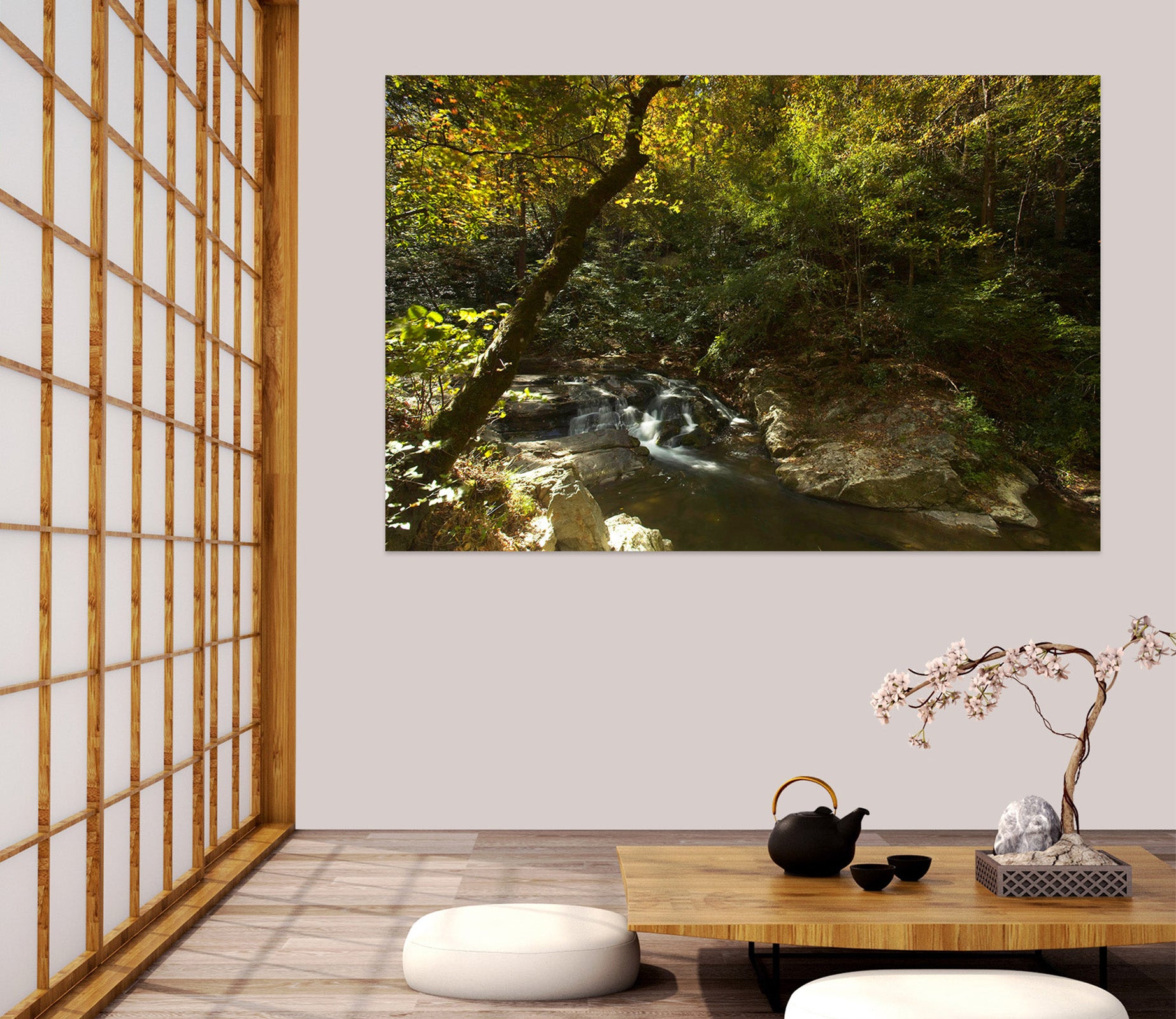 3D Trees Creek 111100 Kathy Barefield Wall Sticker