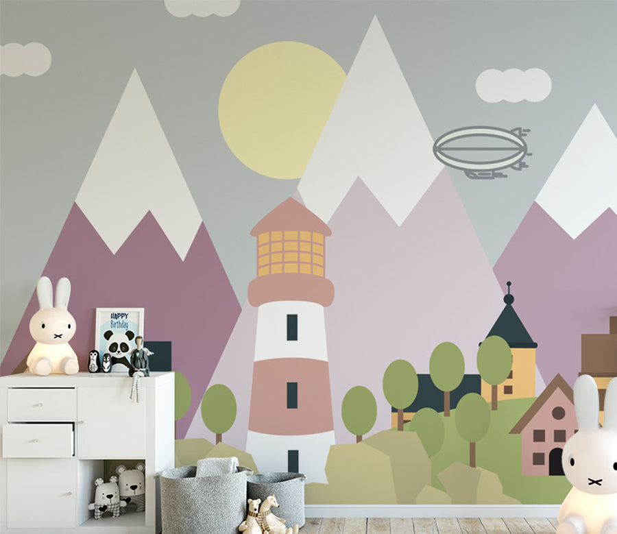 3D Color House WC013 Wall Murals
