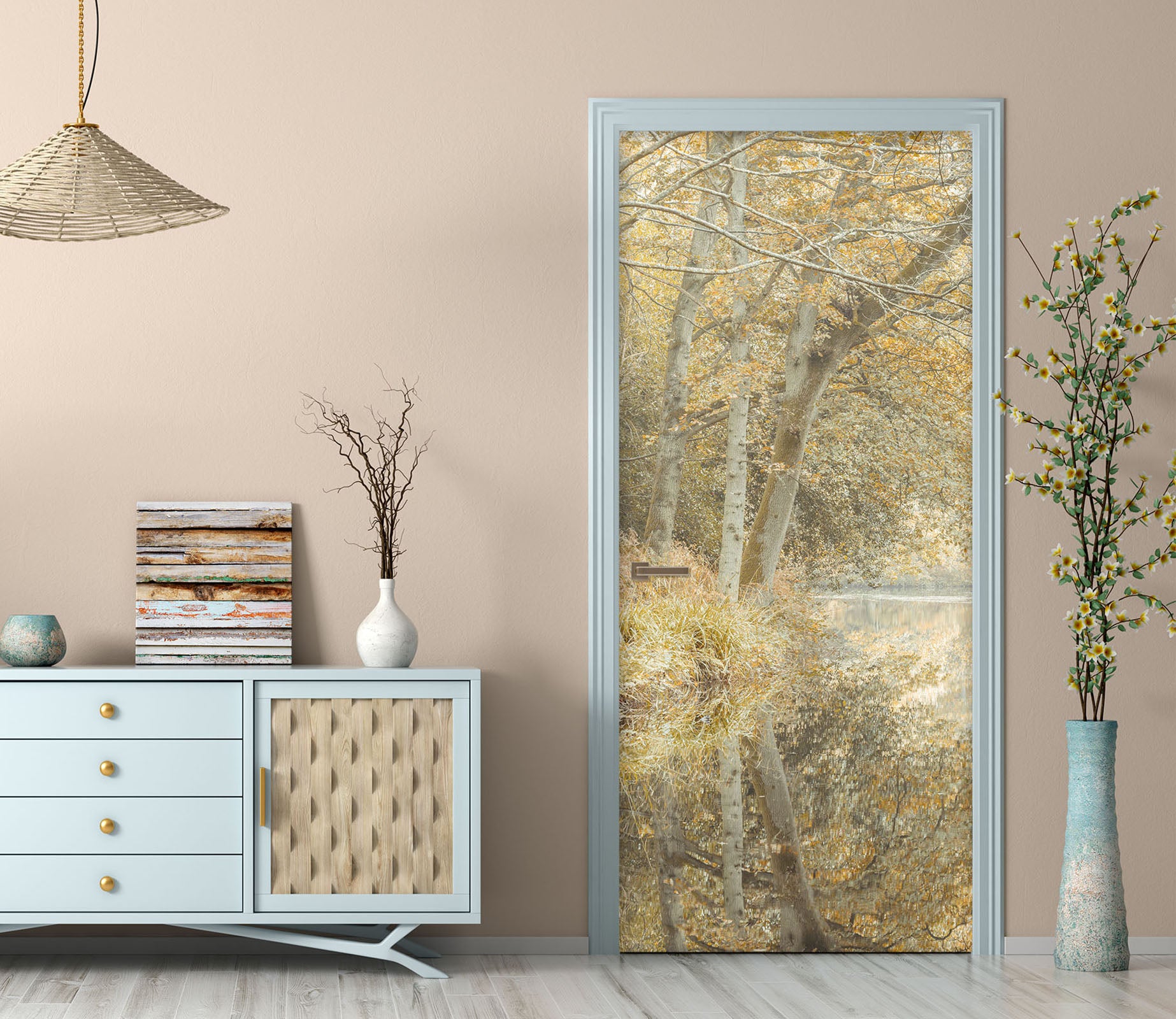 3D Forest Weed 5092 Assaf Frank Door Mural