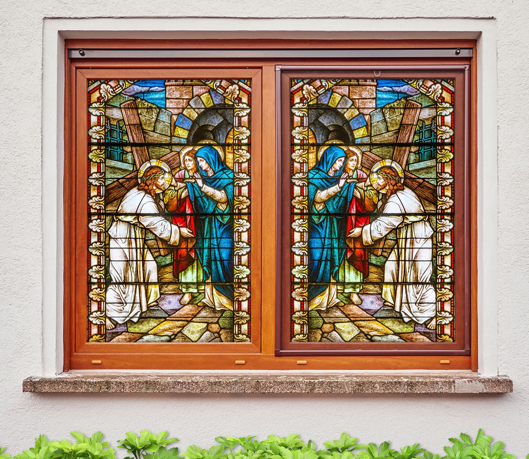 3D Christian Holy Father 238 Window Film Print Sticker Cling Stained Glass UV Block