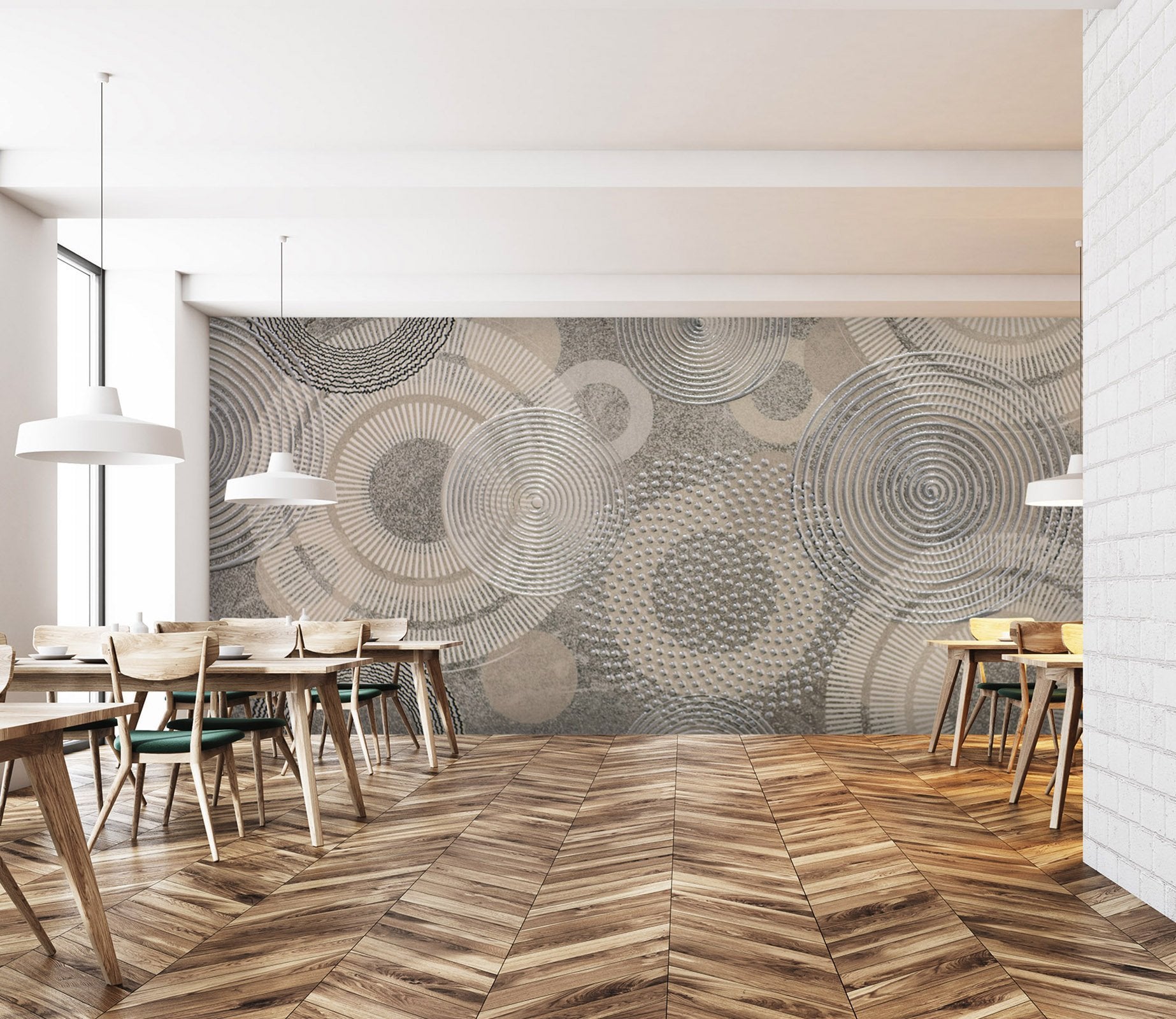 3D Round Split 095 Marble Tile Texture Wallpaper AJ Wallpaper 2 
