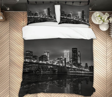 3D Black Bridge 056 Marco Carmassi Bedding Bed Pillowcases Quilt