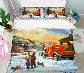 3D Snow Train 12524 Kevin Walsh Bedding Bed Pillowcases Quilt