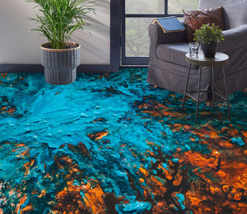 3D Blue Sea Oil Painting 204 Floor Mural  Wallpaper Murals Rug & Mat Print Epoxy waterproof bath floor