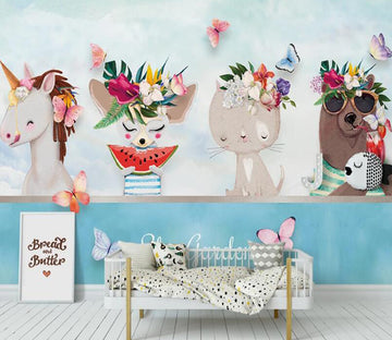 3D Summer Animals 1033 Wall Murals