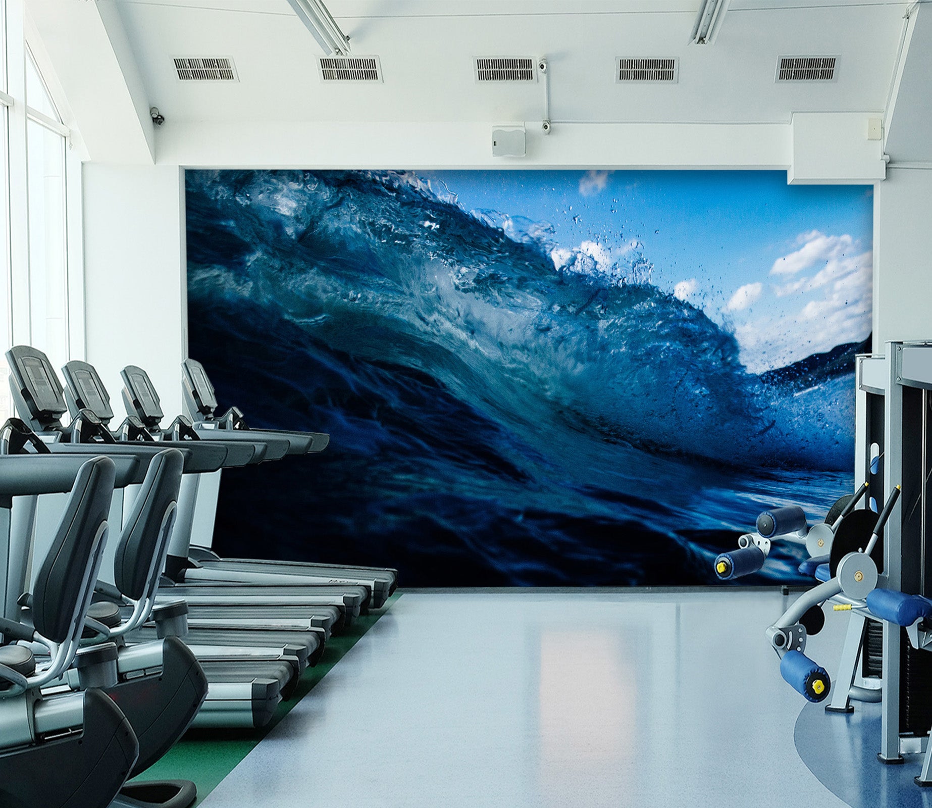 3D Blue Ocean Waves 203 Wall Murals