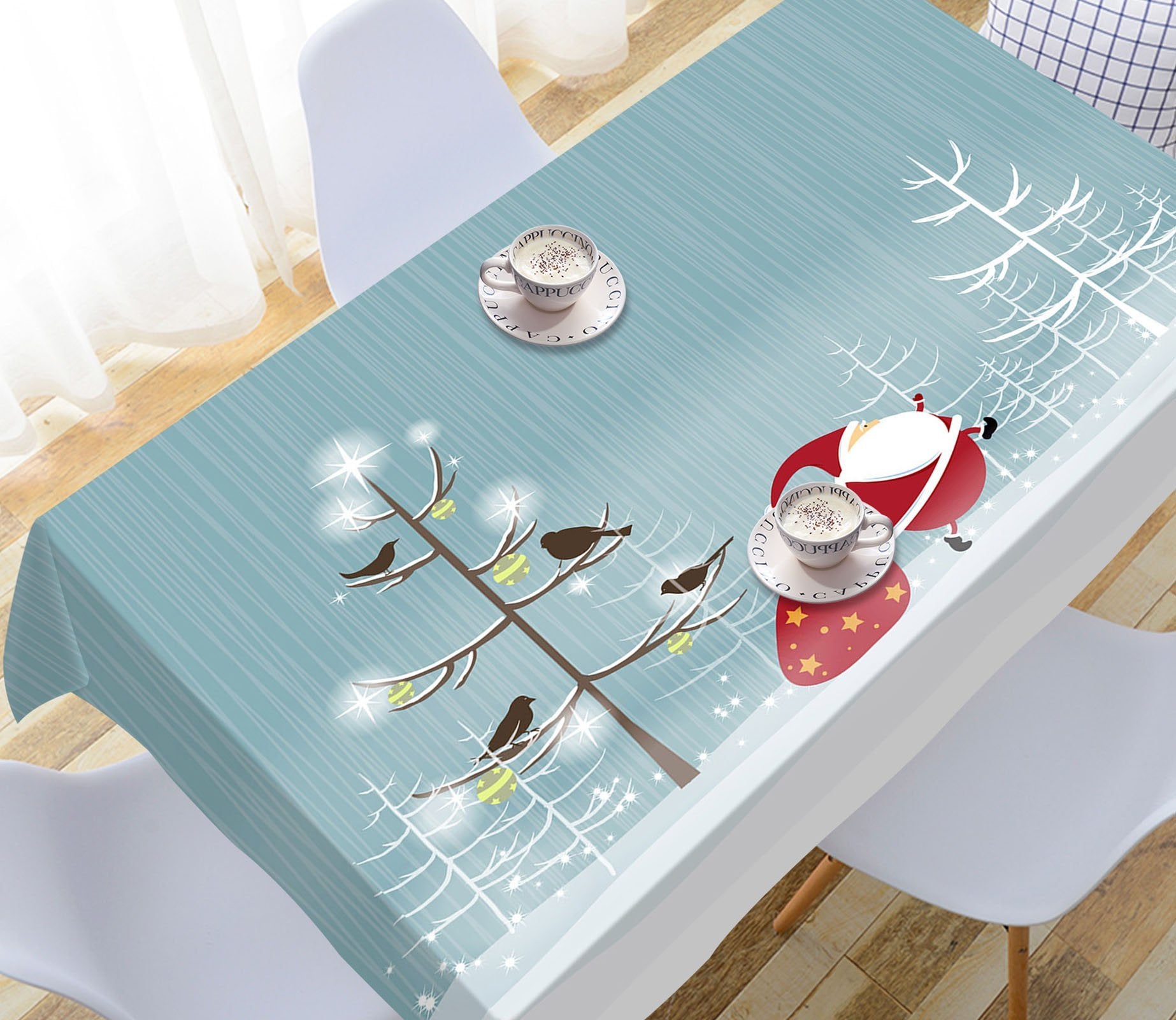 3D Twig Bird Snow 44 Tablecloths Tablecloths AJ Creativity Home 