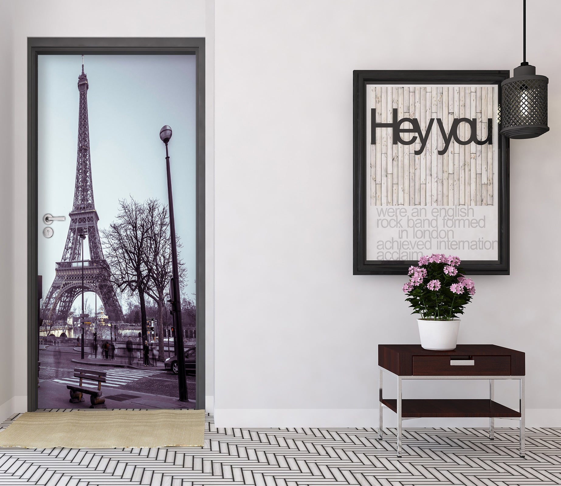 3D Eiffel Tower 106227 Assaf Frank Door Mural