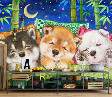 3D Dog Sleeping 5429 Kayomi Harai Wall Mural Wall Murals
