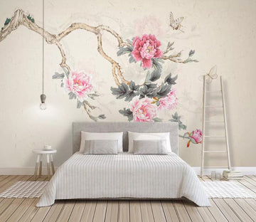 3D Branch Flower WC06 Wall Murals Wallpaper AJ Wallpaper 2 
