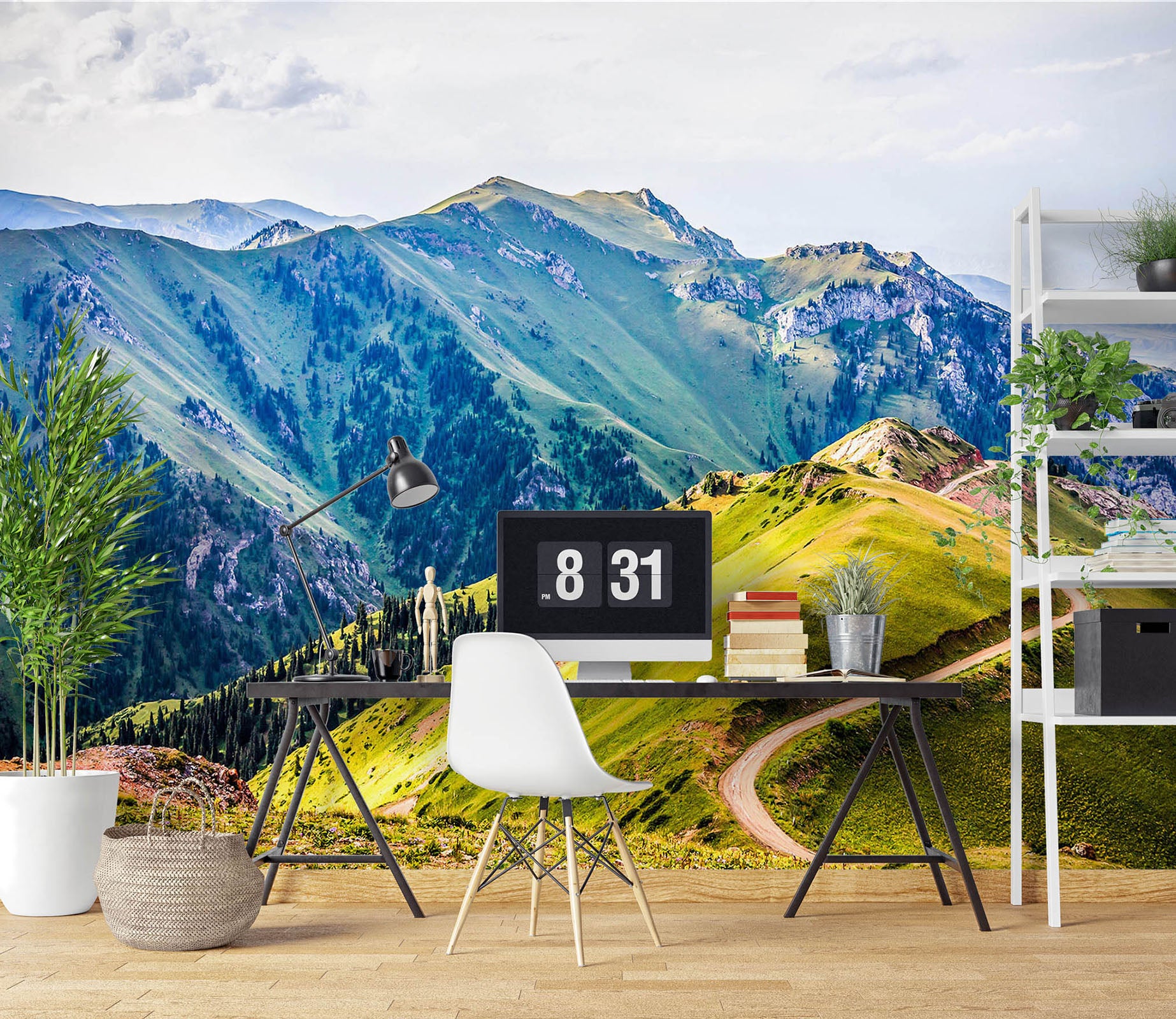 3D Prairie Mountain 1094 Wall Murals