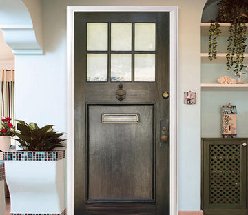 3D Black Iron Gate 026 Door Mural