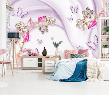 3D Pink Flowers 1528 Wall Murals