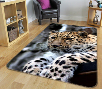 3D Big Leopard 184 Animal Non Slip Rug Mat