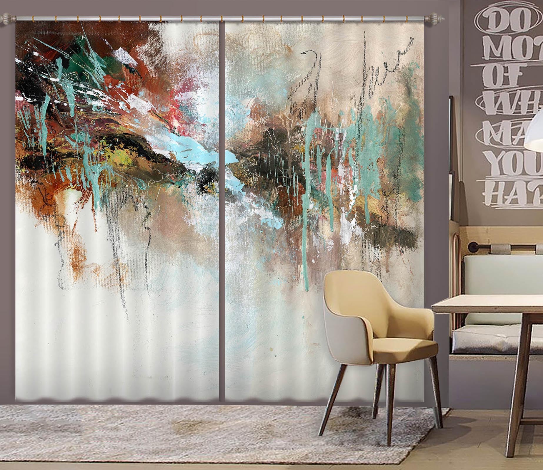 3D Seaside City 008 Anne Farrall Doyle Curtain Curtains Drapes