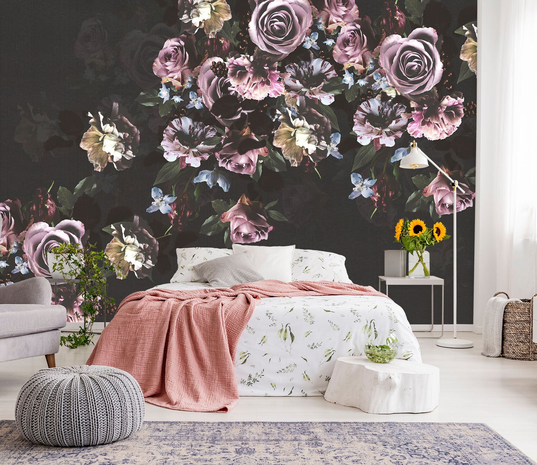3D Purple Rose 119 Wall Murals Wallpaper AJ Wallpaper 2 